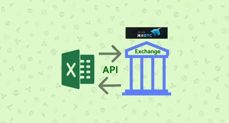 excel hitbtc APIs connection