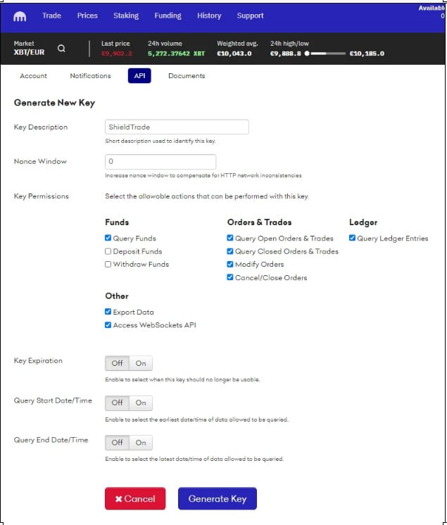 Connet kraken to Excel