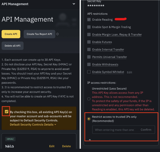 API permission